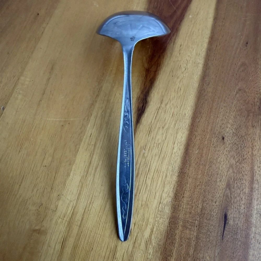 Customcraft Stainless Steel Ladle Floral Handle Replacement Kitchen Dining Soup
